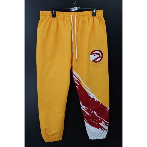 Mitchell & Ness Atlanta Hawks Warm Up Pants Retro Size Large Men Nba - Picture 1 of 10